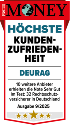 Siegel Focus Money DEURAG mit Höchster Kundenzufriedenheit