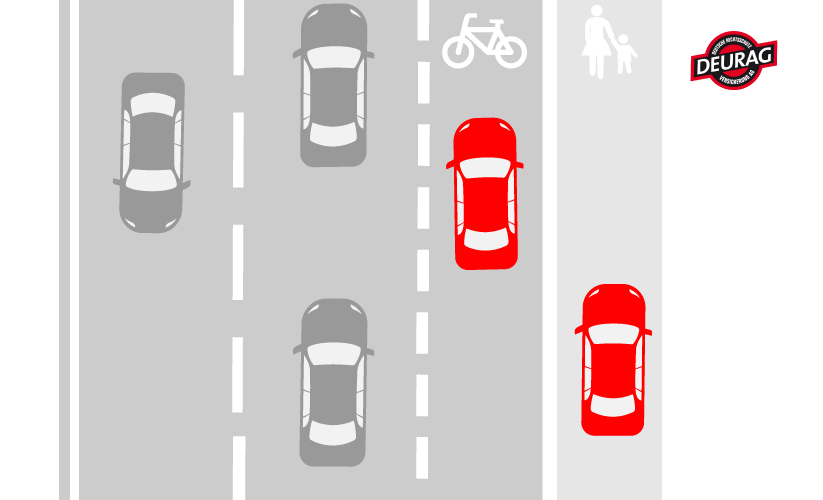 Parkverbot auf Rad- und Gehwegen