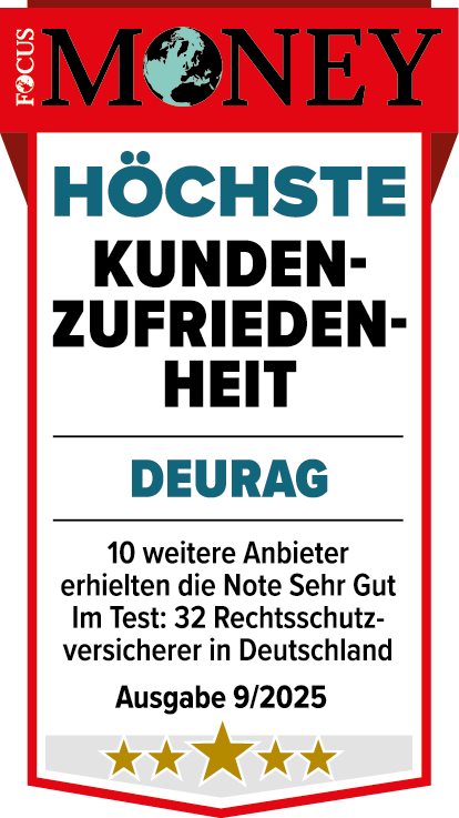 Siegel Focus Money DEURAG mit Höchster Kundenzufriedenheit